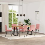 vidaXL Scaune de sufragerie 6 buc piele artificială roz vidaXL Scaune de sufragerie 6 buc piele artificială roz