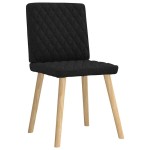 vidaXL Scaune de sufragerie 6 buc. negru material textil vidaXL Scaune de sufragerie 6 buc. negru material textil