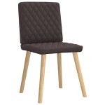 vidaXL Scaune de bucătărie, 6 buc., maro închis, material textil vidaXL Scaune de bucătărie, 6 buc., maro închis, material textil