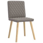 vidaXL Scaune de sufragerie, 6 buc., gri taupe, material textil