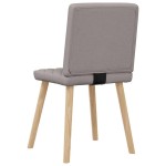 vidaXL Scaune de sufragerie, 6 buc., gri taupe, material textil