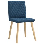 vidaXL Scaune de sufragerie, 6 buc., albastru, material textil
