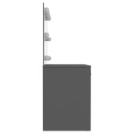 vidaXL Masă de machiaj cu lumini LED, gri, 110x55x145 cm, MDF vidaXL Masă de machiaj cu lumini LED, gri, 110x55x145 cm, MDF