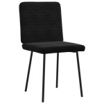 vidaXL Scaune de sufragerie, 6 buc, negru, catifea