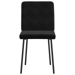 vidaXL Scaune de sufragerie, 6 buc, negru, catifea