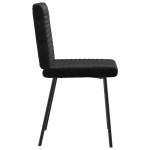 vidaXL Scaune de sufragerie, 6 buc, negru, catifea
