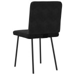 vidaXL Scaune de sufragerie, 6 buc, negru, catifea