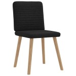 vidaXL Scaune de sufragerie 6 buc. negru material textil vidaXL Scaune de sufragerie 6 buc. negru material textil