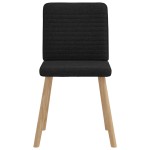 vidaXL Scaune de sufragerie 6 buc. negru material textil vidaXL Scaune de sufragerie 6 buc. negru material textil