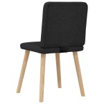 vidaXL Scaune de sufragerie 6 buc. negru material textil vidaXL Scaune de sufragerie 6 buc. negru material textil