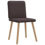 vidaXL Scaune de bucătărie, 6 buc., maro închis, material textil