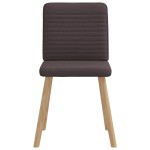 vidaXL Scaune de bucătărie, 6 buc., maro închis, material textil