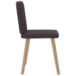 vidaXL Scaune de bucătărie, 6 buc., maro închis, material textil