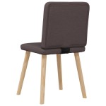 vidaXL Scaune de bucătărie, 6 buc., maro închis, material textil