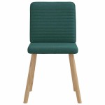 vidaXL Scaune de bucătărie, 6 buc., verde închis, material textil