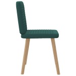 vidaXL Scaune de bucătărie, 6 buc., verde închis, material textil