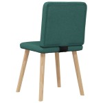vidaXL Scaune de bucătărie, 6 buc., verde închis, material textil