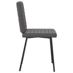 vidaXL Scaune de sufragerie, 6 buc., gri, piele ecologică