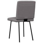 vidaXL Scaune de sufragerie, 6 buc., gri, piele ecologică