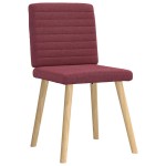 vidaXL Scaune de bucătărie pivotante, 6 buc., roșu vin, textil