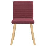 vidaXL Scaune de bucătărie pivotante, 6 buc., roșu vin, textil