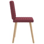 vidaXL Scaune de bucătărie pivotante, 6 buc., roșu vin, textil