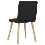 vidaXL Scaune de sufragerie 6 buc. negru material textil vidaXL Scaune de sufragerie 6 buc. negru material textil