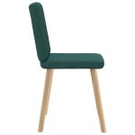 vidaXL Scaune de bucătărie, 6 buc., verde închis, material textil
