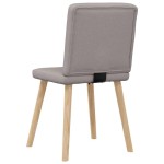 vidaXL Scaune de sufragerie, 6 buc., gri taupe, material textil