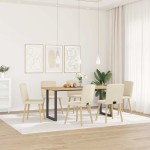 vidaXL Scaune de bucătărie, 6 buc., pânză vidaXL Scaune de bucătărie, 6 buc., pânză