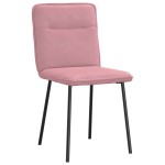 vidaXL Scaune de sufragerie, 6 buc, roz, catifea