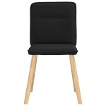 vidaXL Scaune de sufragerie 6 buc. negru material textil vidaXL Scaune de sufragerie 6 buc. negru material textil