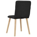 vidaXL Scaune de sufragerie 6 buc. negru material textil vidaXL Scaune de sufragerie 6 buc. negru material textil
