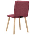 vidaXL Scaune de bucătărie pivotante, 6 buc., roșu vin, textil vidaXL Scaune de bucătărie pivotante, 6 buc., roșu vin, textil