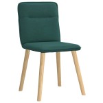 vidaXL Scaune de bucătărie, 6 buc., verde închis, material textil