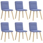 vidaXL Scaune de sufragerie 6 buc țesătură Jeans Blue vidaXL Scaune de sufragerie 6 buc țesătură Jeans Blue