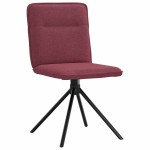vidaXL Scaune de bucătărie pivotante, 6 buc., roșu vin, textil vidaXL Scaune de bucătărie pivotante, 6 buc., roșu vin, textil