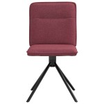 vidaXL Scaune de bucătărie pivotante, 6 buc., roșu vin, textil vidaXL Scaune de bucătărie pivotante, 6 buc., roșu vin, textil