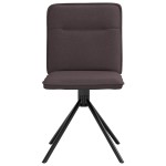 vidaXL Scaune de bucătărie, 6 buc., maro închis, material textil