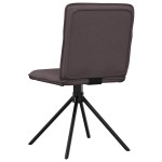 vidaXL Scaune de bucătărie, 6 buc., maro închis, material textil