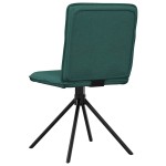 vidaXL Scaune de bucătărie, 6 buc., verde închis, material textil