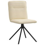 vidaXL Scaune de sufragerie, 6 buc., crem, țesătură vidaXL Scaune de sufragerie, 6 buc., crem, țesătură