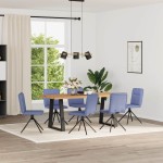 vidaXL Scaune de sufragerie 6 buc țesătură Jeans Blue vidaXL Scaune de sufragerie 6 buc țesătură Jeans Blue
