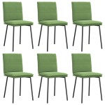 vidaXL Scaune de sufragerie, 6 buc, verde deschis, catifea
