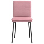 vidaXL Scaune de sufragerie, 6 buc, roz, catifea vidaXL Scaune de sufragerie, 6 buc, roz, catifea