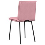 vidaXL Scaune de sufragerie, 6 buc, roz, catifea vidaXL Scaune de sufragerie, 6 buc, roz, catifea