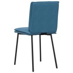 vidaXL Scaune de sufragerie, 6 buc, albastru, catifea