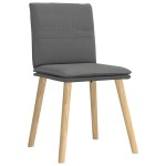 vidaXL Scaune de sufragerie, 6 buc., gri închis, material textil