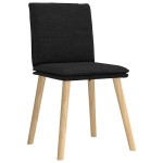 vidaXL Scaune de sufragerie 6 buc. negru material textil vidaXL Scaune de sufragerie 6 buc. negru material textil