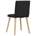 vidaXL Scaune de sufragerie 6 buc. negru material textil vidaXL Scaune de sufragerie 6 buc. negru material textil